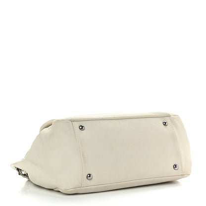 Chanel Calfskin Diamond Stitch Accordion Flap White 4 of 13