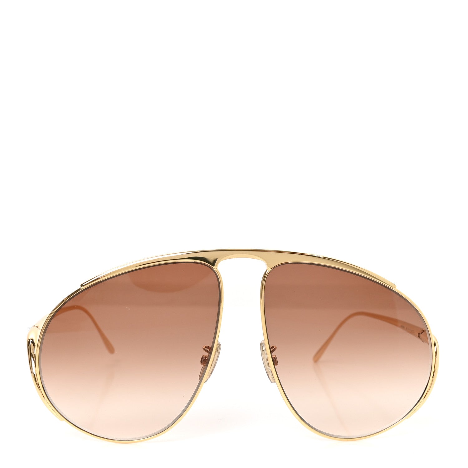 Loewe Metal Hillock Aviator Oversized Sunglasses LW40180U Gold 2 of 7