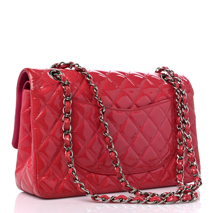 Chanel Patent Quilted Medium Double Flap Pink 3 of 10