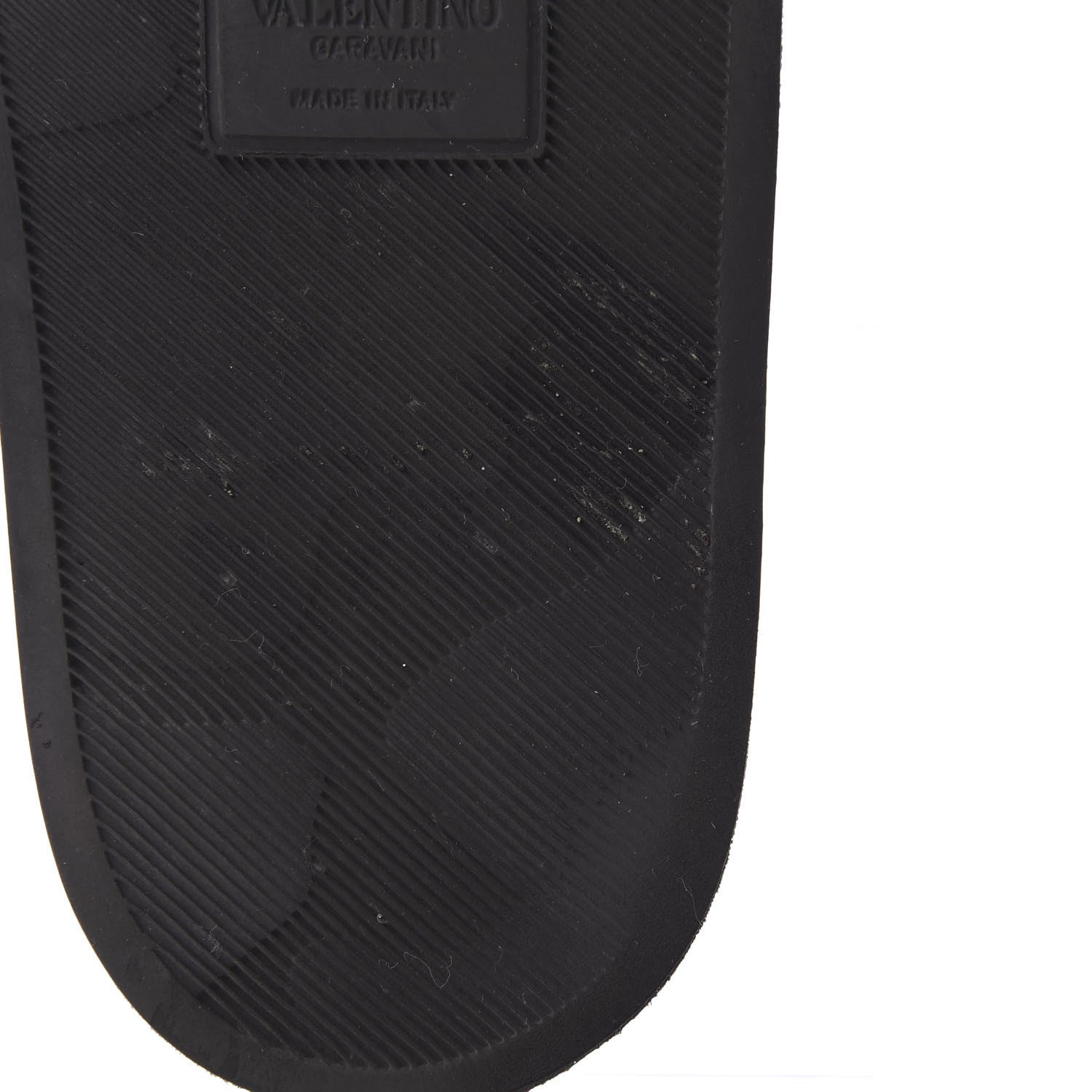 Valentino Garavani Rubber Rockstud Slide Sandals 40 Black 7 of 8