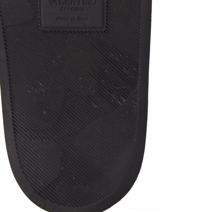 Valentino Garavani Rubber Rockstud Slide Sandals 40 Black 7 of 8