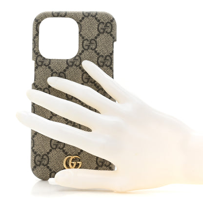 Gucci GG Supreme Monogram Ophidia iPhone 15 Pro Max Phone Case Beige Ebony 2 of 9