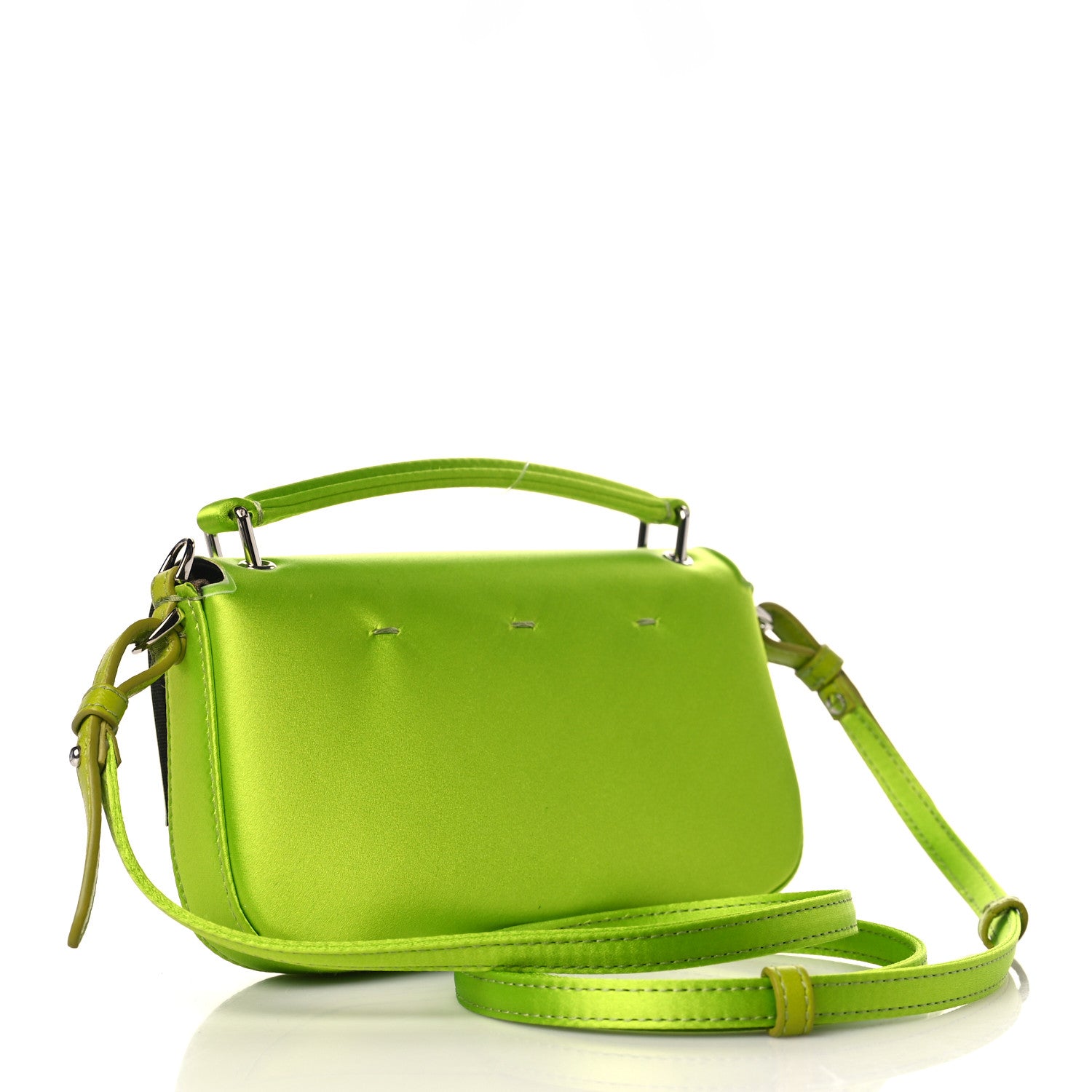 Fendi Silk Satin Phone Baguette Wasabi 3 of 10