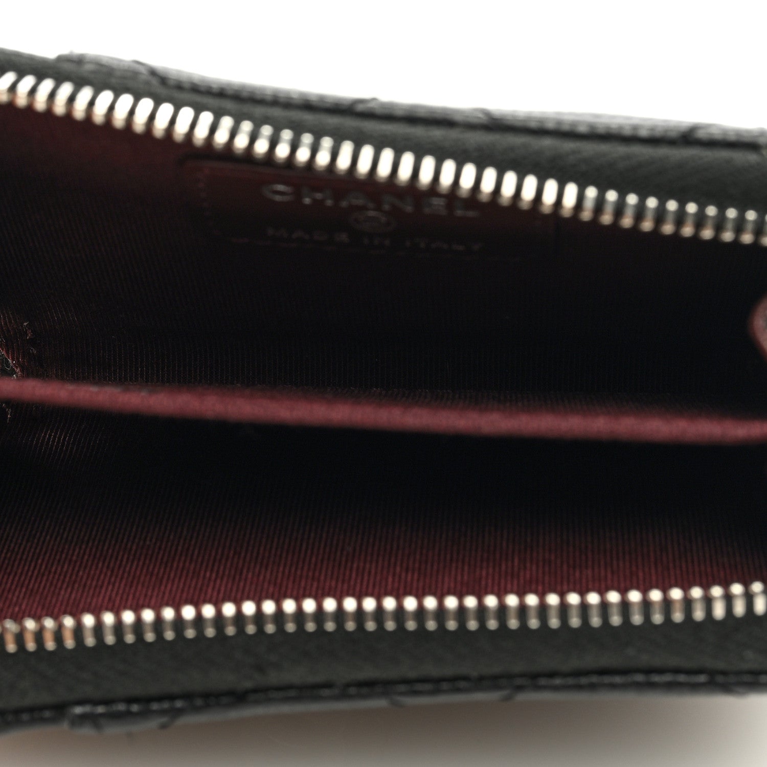 Chanel Caviar Quilted Zip Card Holder Black 5 of 8