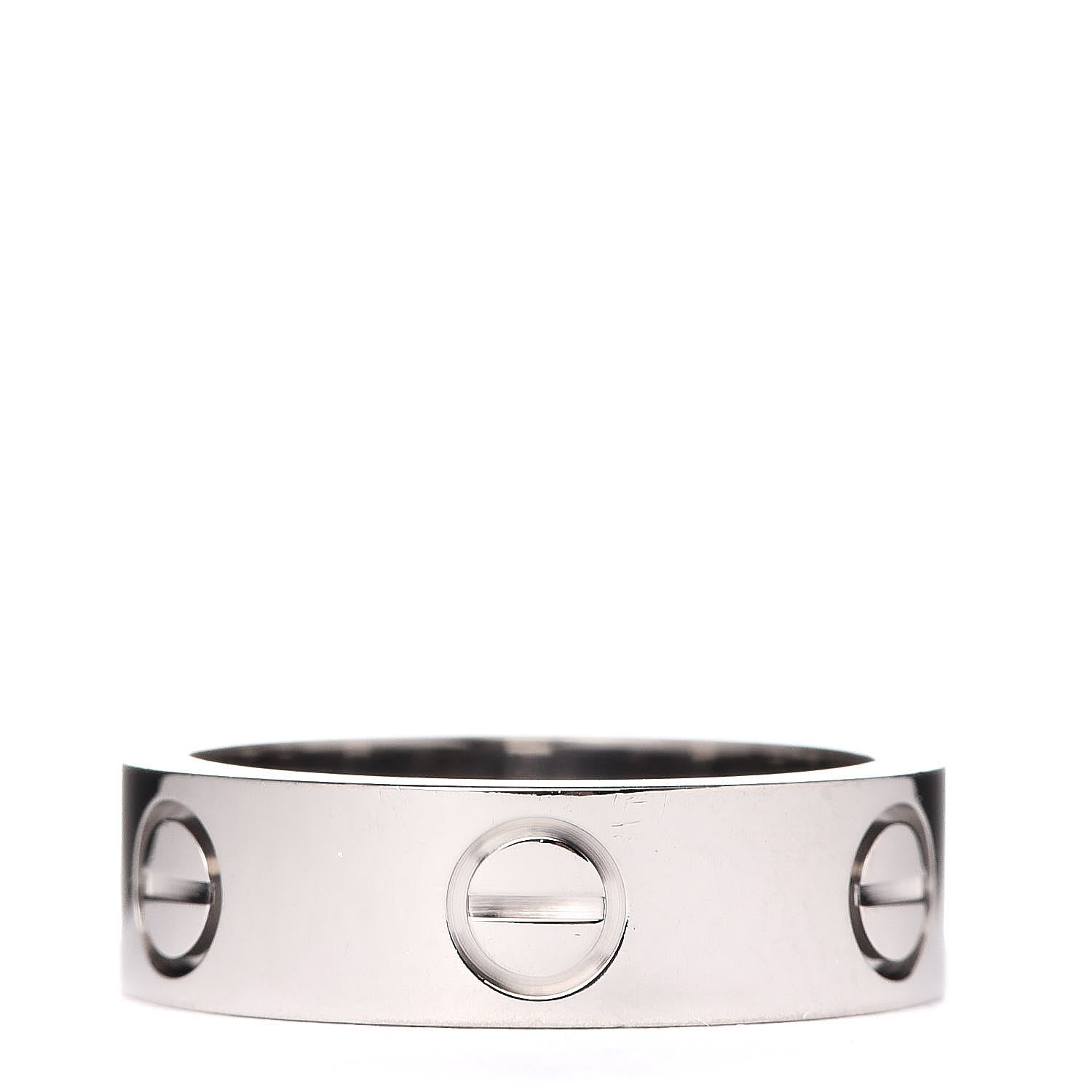 Cartier 18K White Gold 5.5mm LOVE Ring 50 5.25 3 of 4