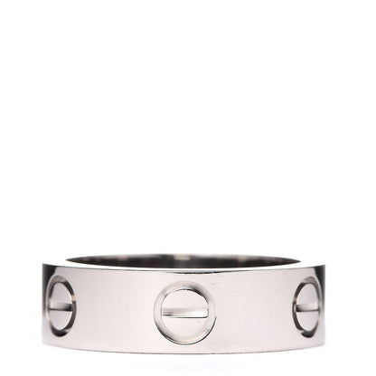 Cartier 18K White Gold 5.5mm LOVE Ring 50 5.25 3 of 4