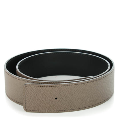 Hermes Epsom Reversible 42mm Belt Strap 90 Etain Black 1 of 5