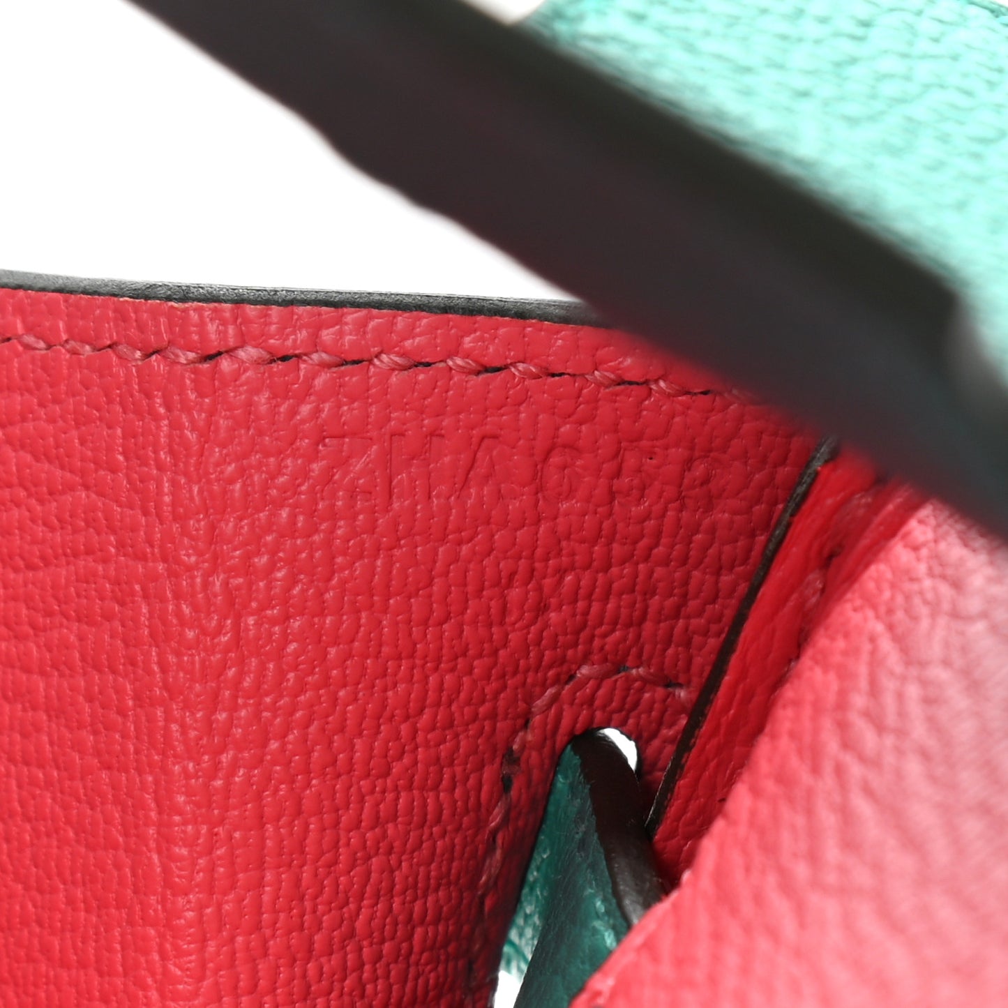 Taurillon Novillo Verso Birkin 25 Vert Verone Rose Lipstick