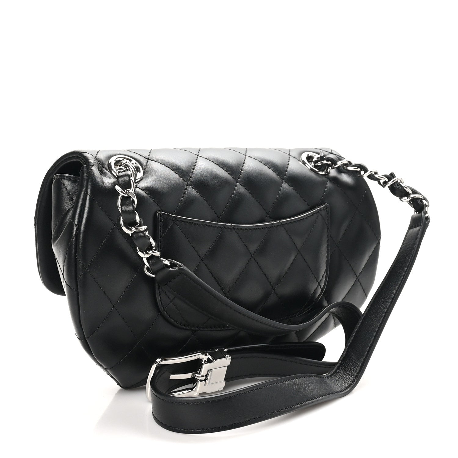 Chanel Calfskin Quilted CC Uniform Flap Belt Bag Black 3 of 11