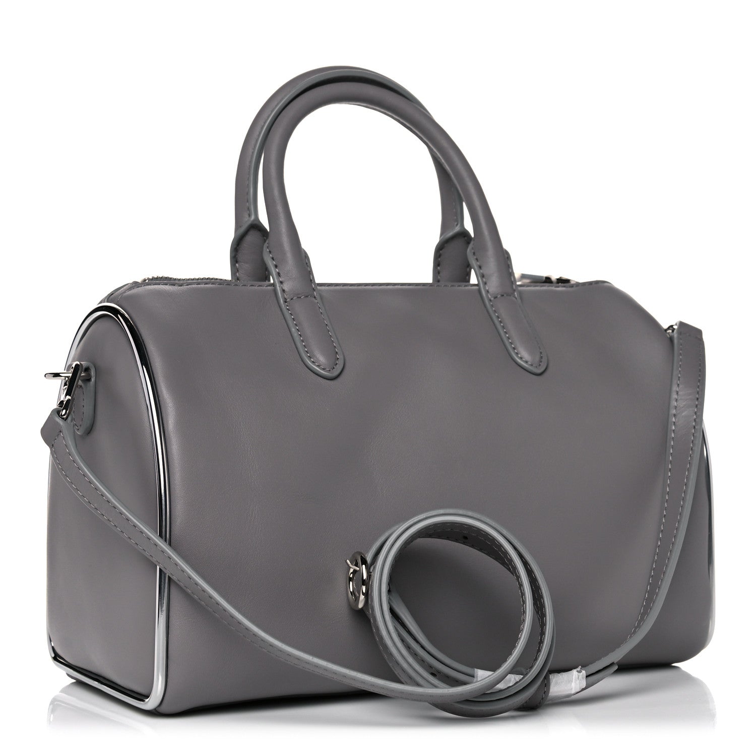 Alexander Wang Supple Calfskin Small Halo Duffle Bag Grey 3 of 8