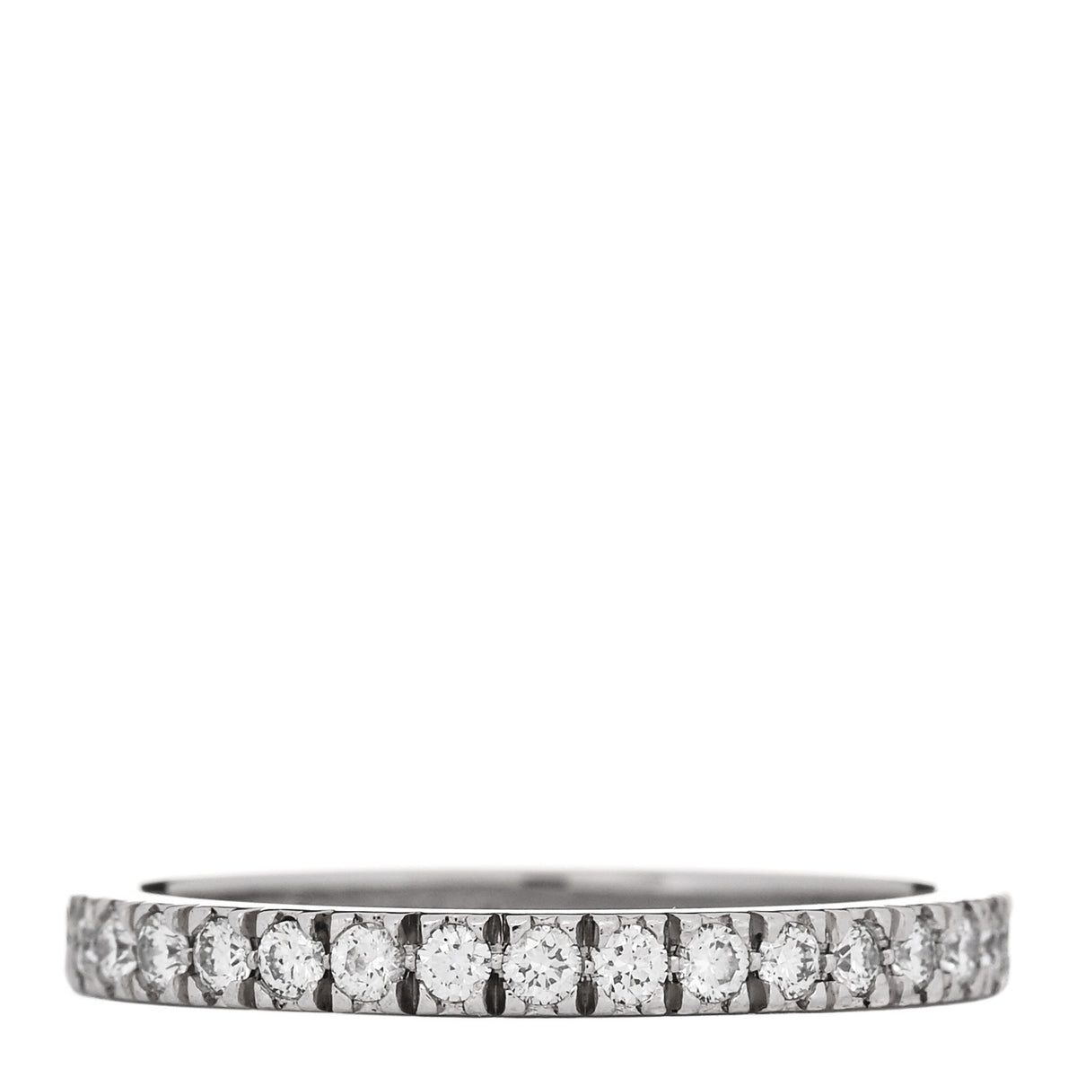 Platinum Diamond .25ctw 2mm Half Eternity Band Ring  52 6