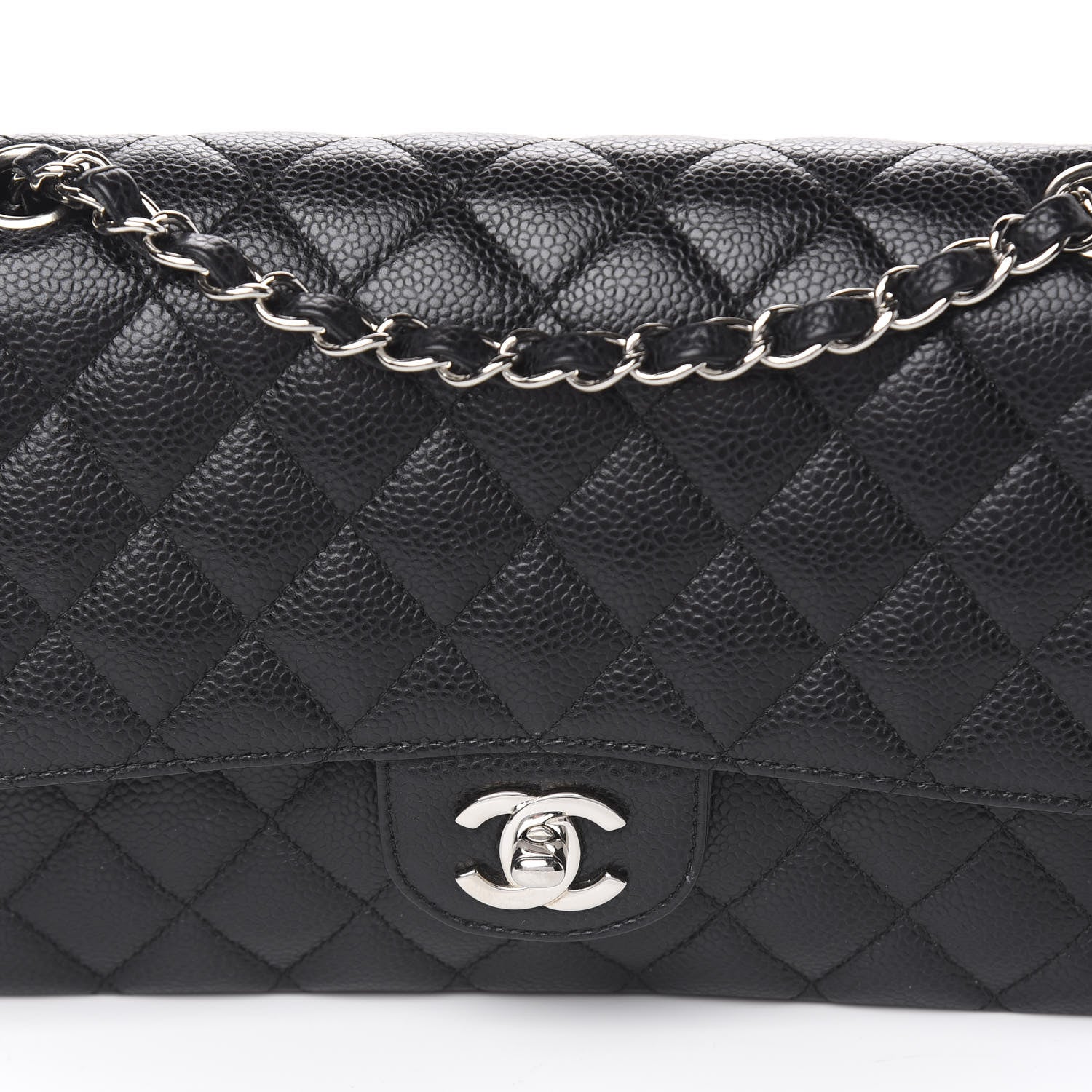 Chanel Caviar Quilted Medium Double Flap Black 10 of 11