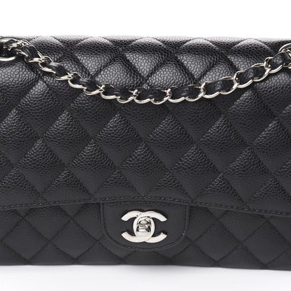 Chanel Caviar Quilted Medium Double Flap Black 10 of 11