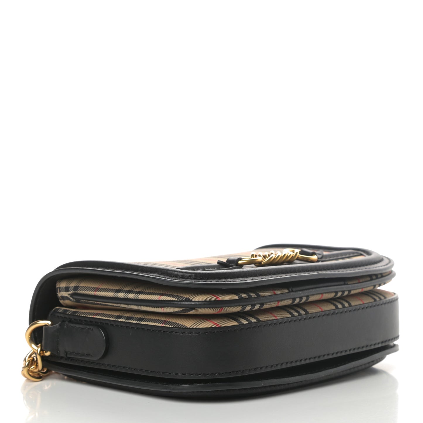 Smooth Calfskin 1983 Knight Check Link Shoulder Bag Black