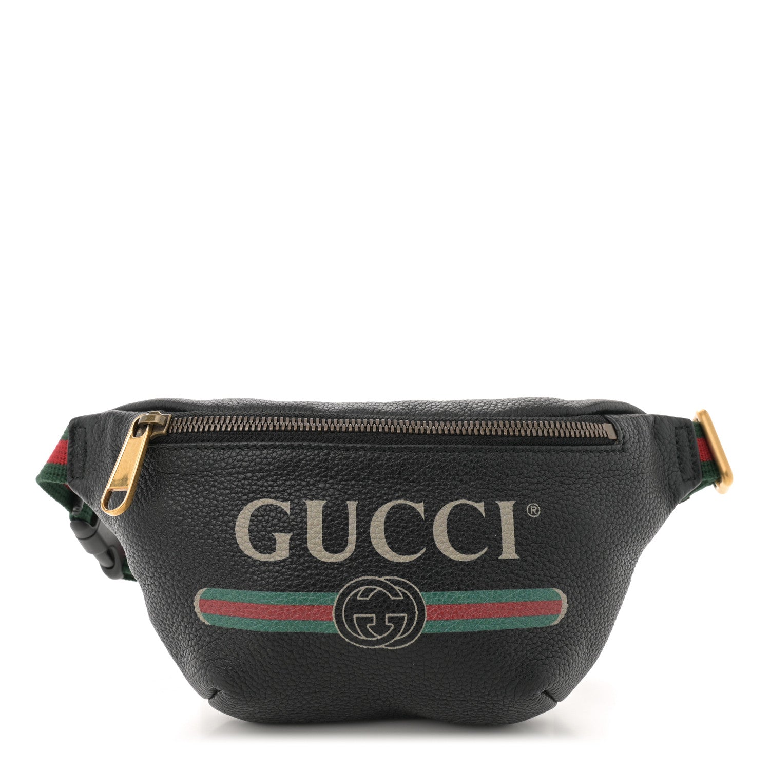 Gucci Grained Calfskin Small Logo Belt Bag Black 1 of 10