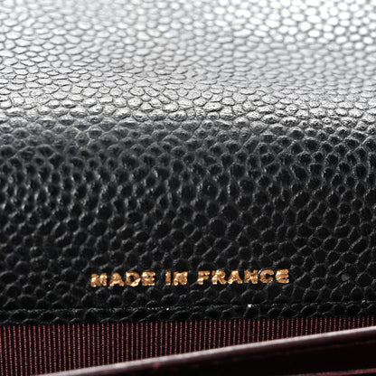 Chanel Caviar Quilted Large Gusset Flap Wallet Black 7 of 8