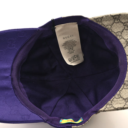 Gucci X ADIDAS GG Supreme Monogram Double Sided Baseball Hat XL Beige Ebony Dark Ameth 8 of 11