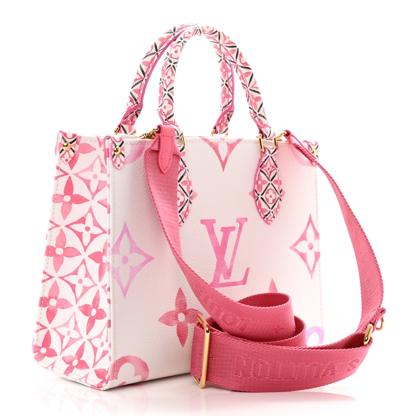 LOUIS VUITTON Monogram Giant By The Pool 2.0 Onthego PM Pink