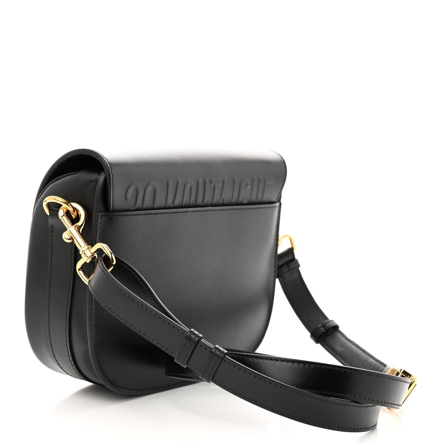 Box Calfskin Medium Bobby Flap Black