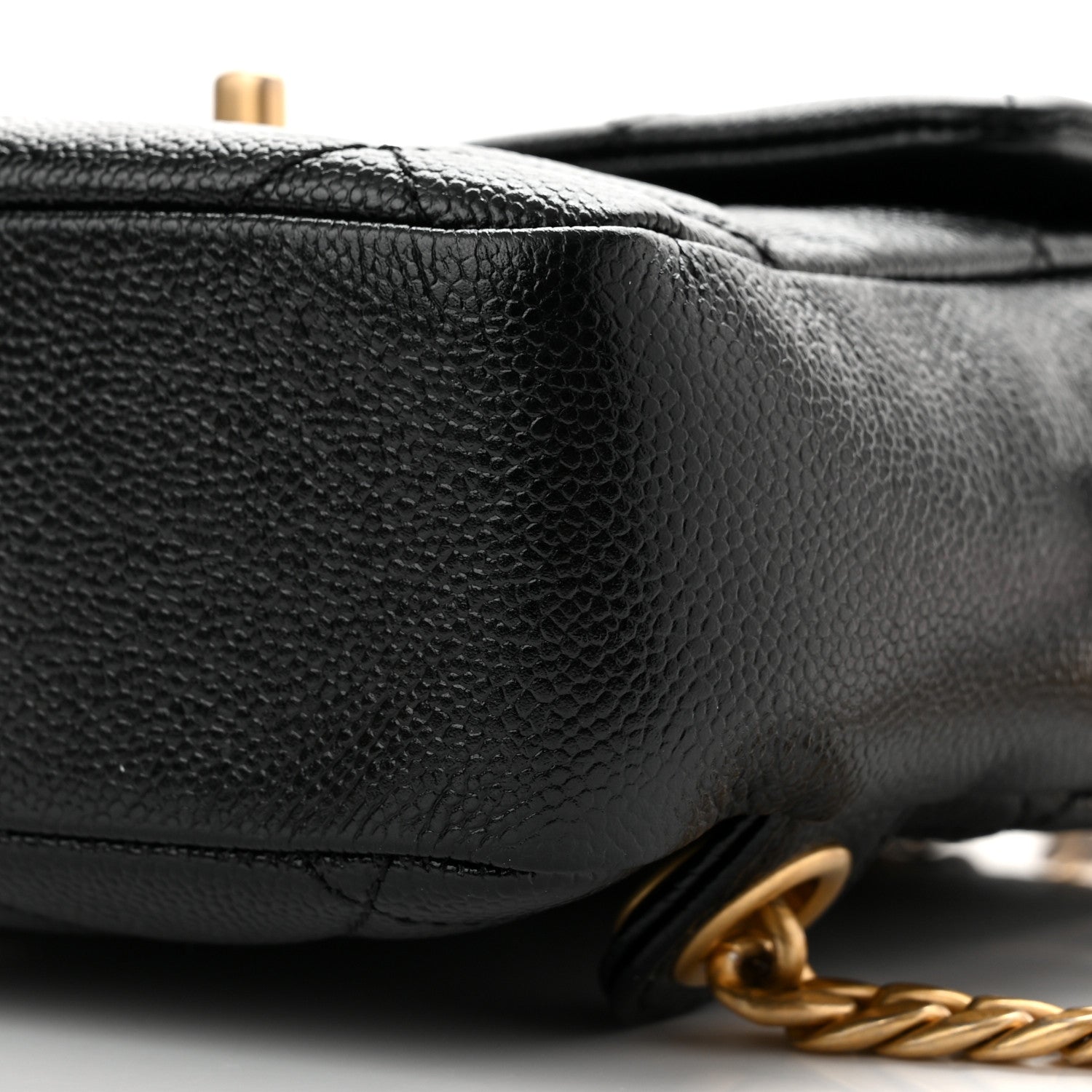 Chanel Shiny Caviar Quilted Chain Melody Backpack Black 10 of 11