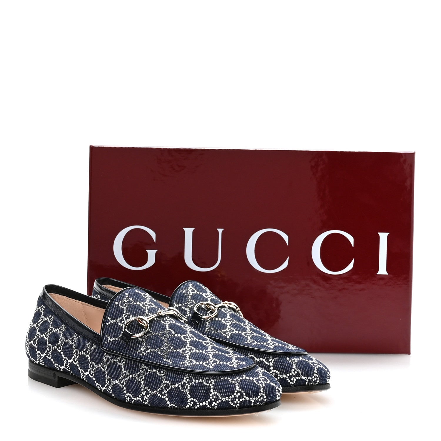 Gucci Denim Crystal GG Monogram Horsebit Womens Jordaan Loafers 37 Deep Blue  Blue Milad 1846816 – FASHIONPHILE