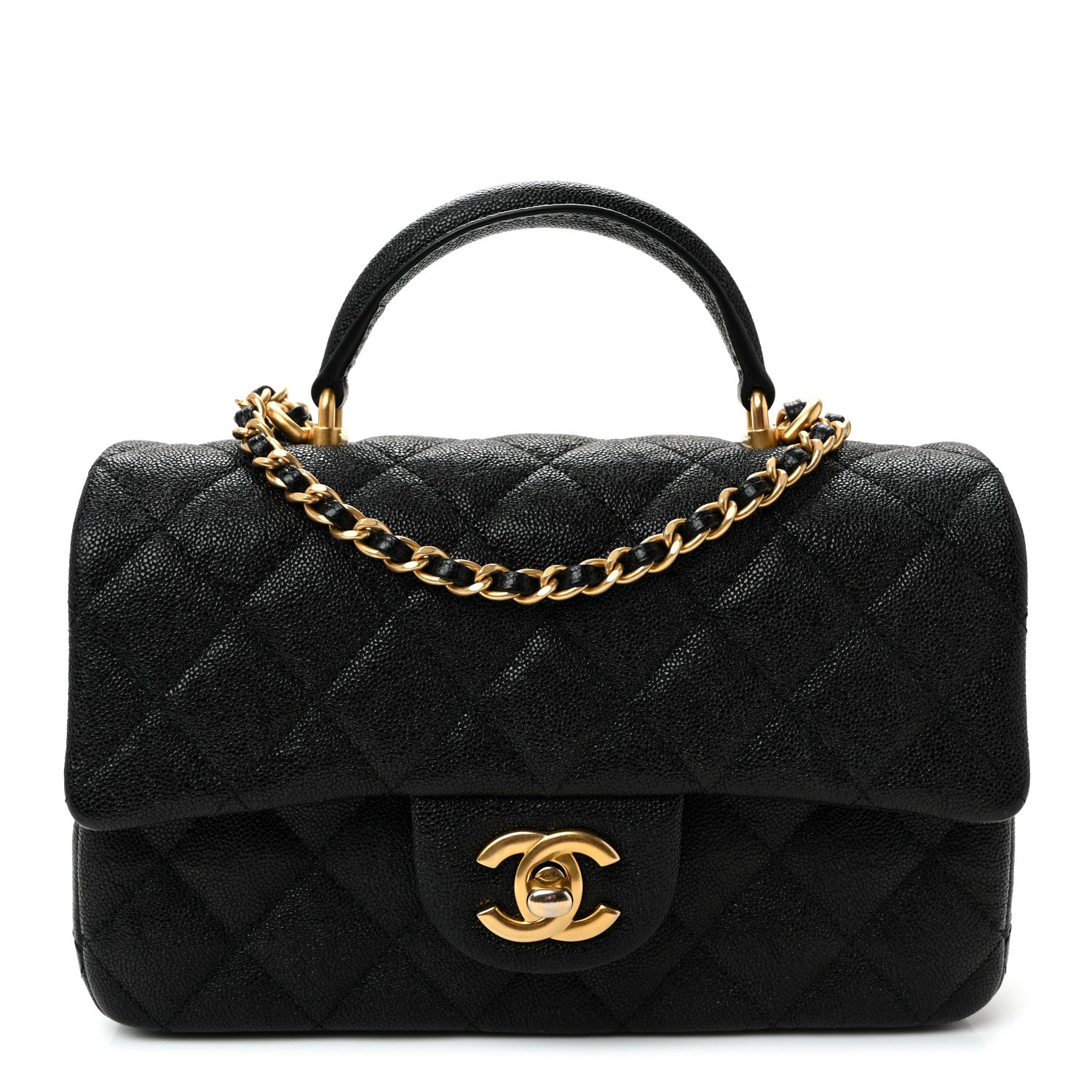 Chanel Caviar Quilted Mini Top Handle Rectangular Flap Black 1 of 10
