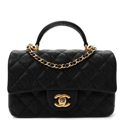 Chanel Caviar Quilted Mini Top Handle Rectangular Flap Black 1 of 10