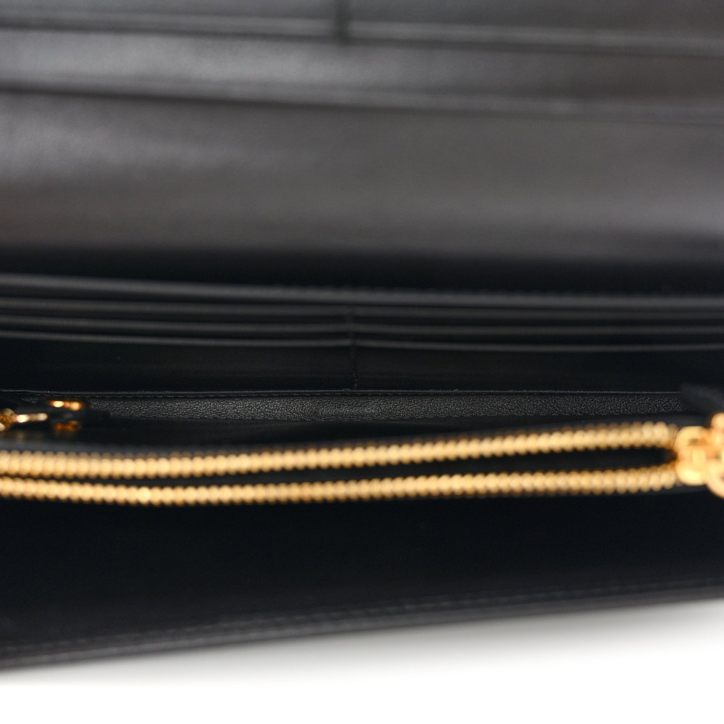 City Calf Studded Metal Continental Flap Travel Wallet Black