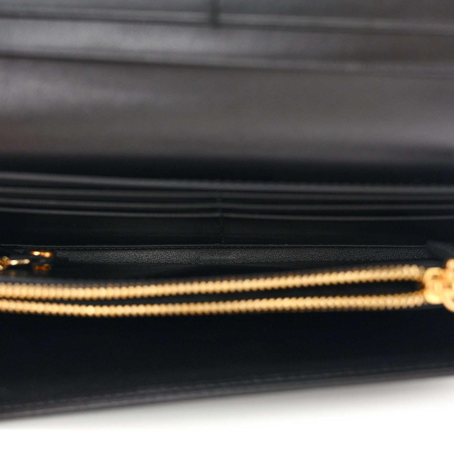 Prada City Calf Studded Metal Continental Flap Travel Wallet Black 6 of 11