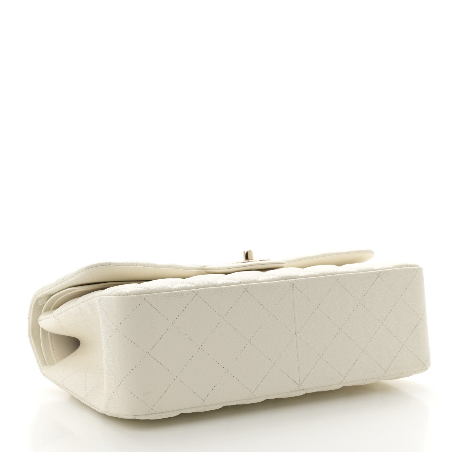 Chanel Caviar Quilted Jumbo Double Flap White 4 of 10