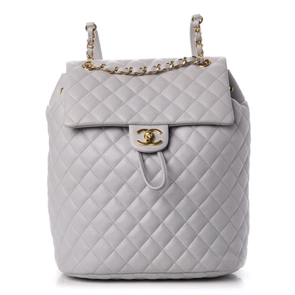 Chanel Calfskin Quilted Large Urban Spirit Backpack Grey 1 of 25