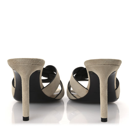 Saint Laurent Suede Tribute 85 Slide Sandals 37.5 Sand 6 of 13