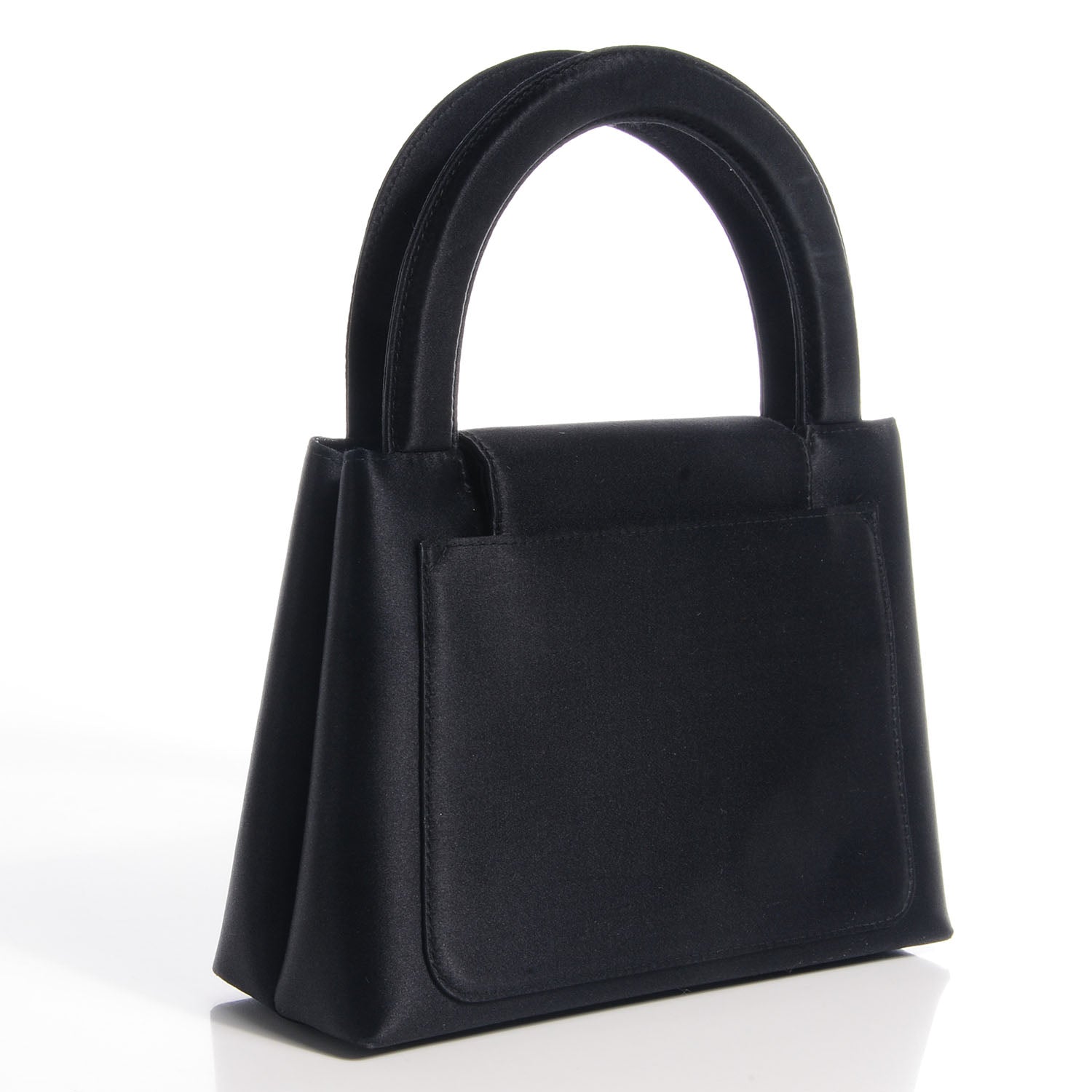 Chanel Satin Evening Bag Black 3 of 9