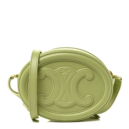 Celine Smooth Calfskin Cuir Small Triomphe Oval Purse Crossbody Light Jade 1 of 11