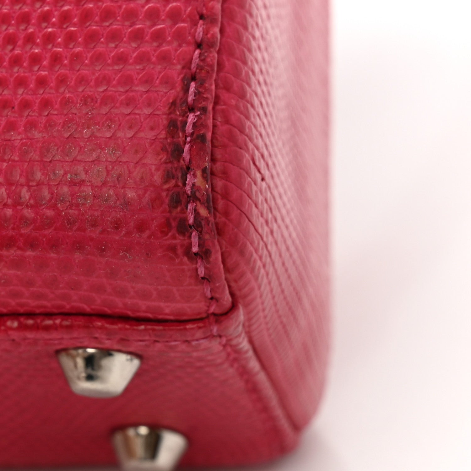 Christian Dior Lizard Swarovski Crystal Mini Lady Dior Dark Pink 11 of 15