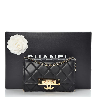 Chanel Lambskin Quilted Golden Class Wallet on Chain WOC Black 9 of 9