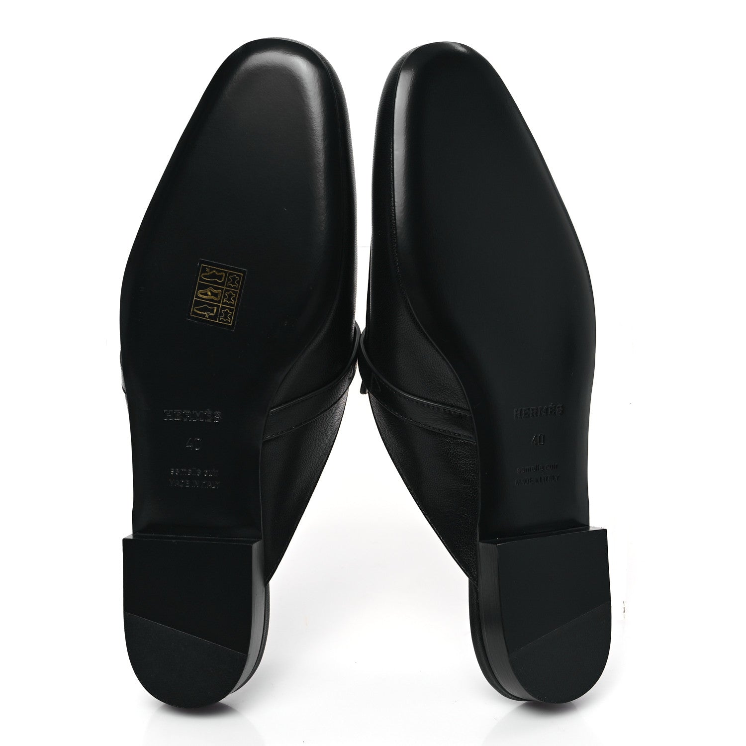 Hermes Goatskin Oz Mules 40 Black 5 of 8