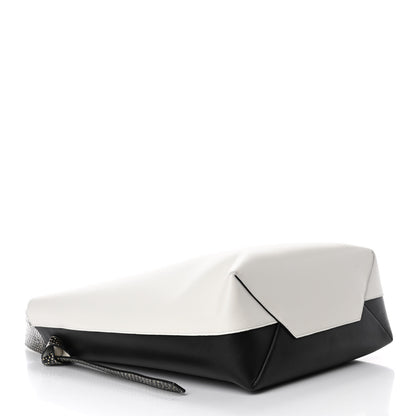 Celine Shiny Smooth Calfskin Twisted Cabas White Black 3 of 5