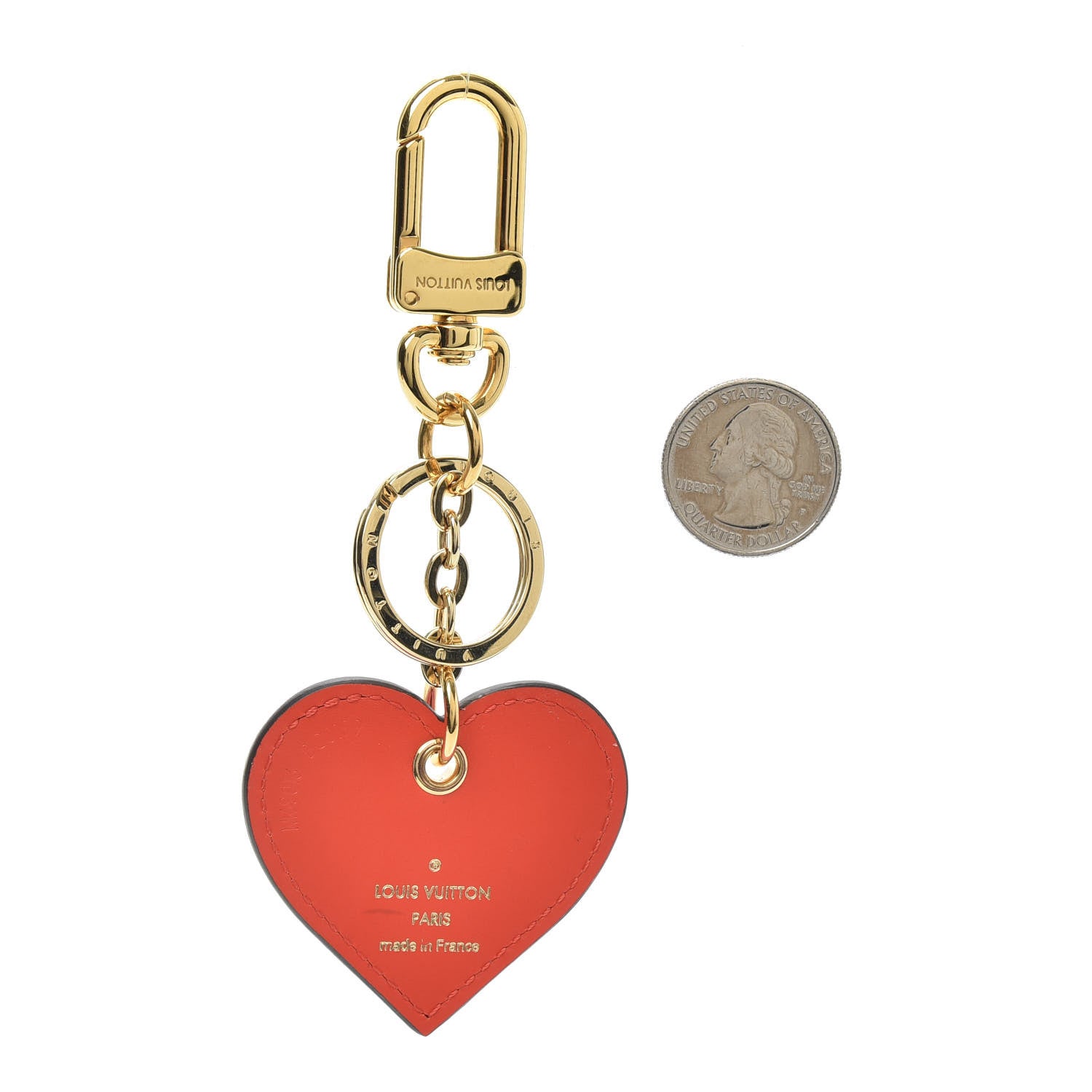 Louis Vuitton Vernis Degrade Love Lock Heart Key Holder Bag Charm Pink Red 2 of 3
