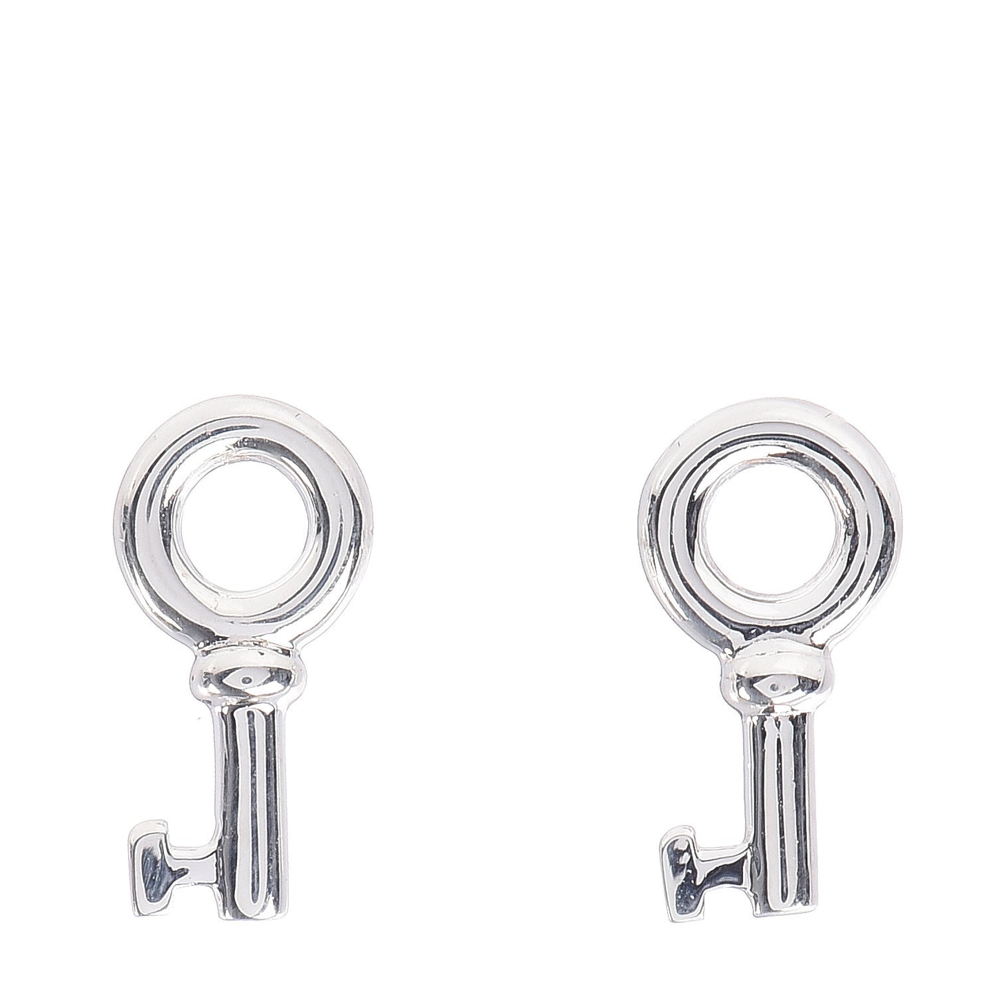 Sterling Silver Key Earrings