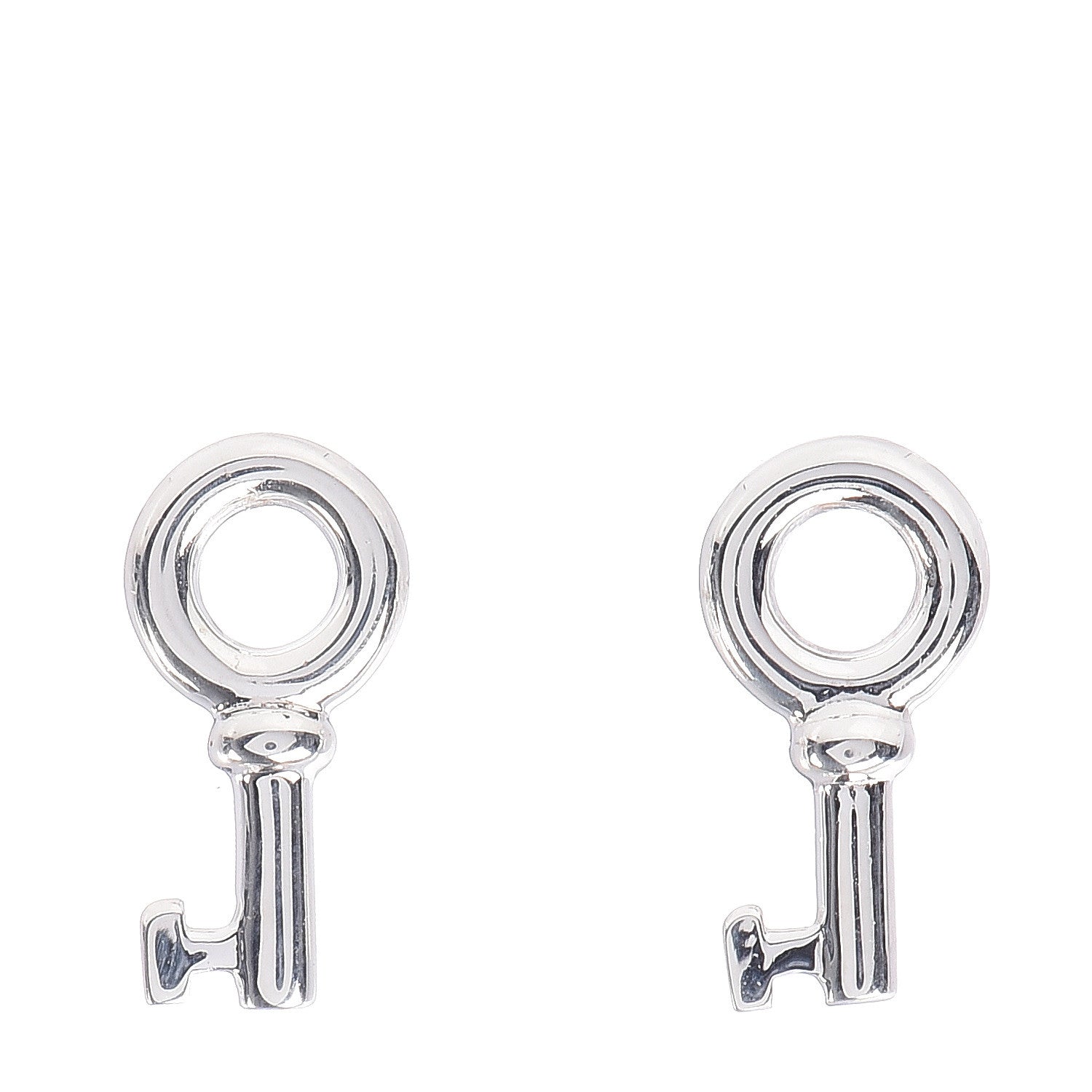 Tiffany Sterling Silver Key Earrings 1 of 5