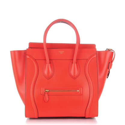 Celine Smooth Calfskin Mini Luggage Vermillion 1 of 8
