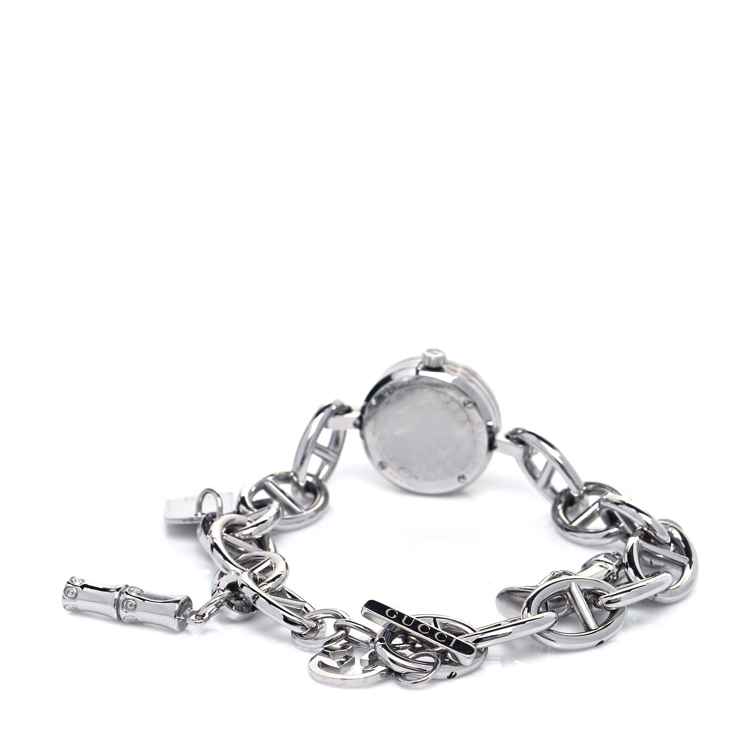 Gucci Stainless Steel 22mm G Charms Quartz Watch Brown 3 of 5