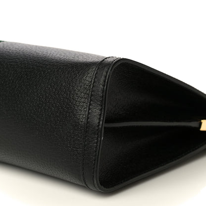 Gucci Textured Calfskin Web Medium Ophidia Chain Shoulder Bag Black 10 of 11