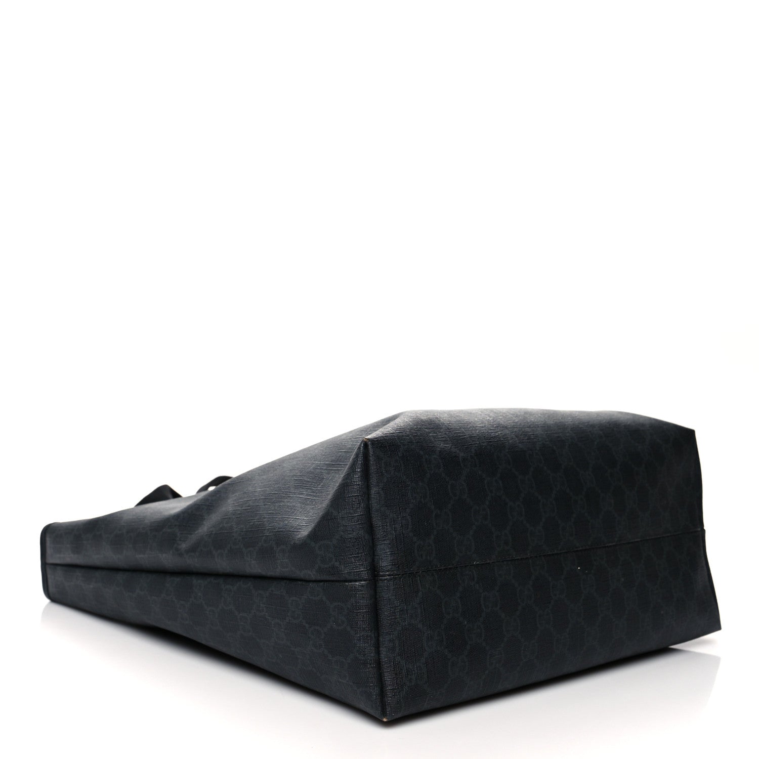 Gucci GG Supreme Monogram Web Handle Vertical Tote Black Grey 4 of 14