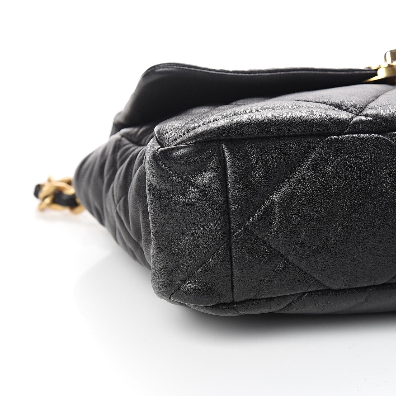 Chanel Goatskin Quilted Large 19 Flap Black 7 of 9