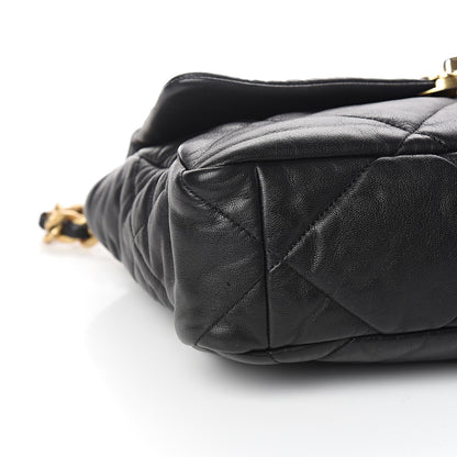 Chanel Goatskin Quilted Large 19 Flap Black 7 of 9