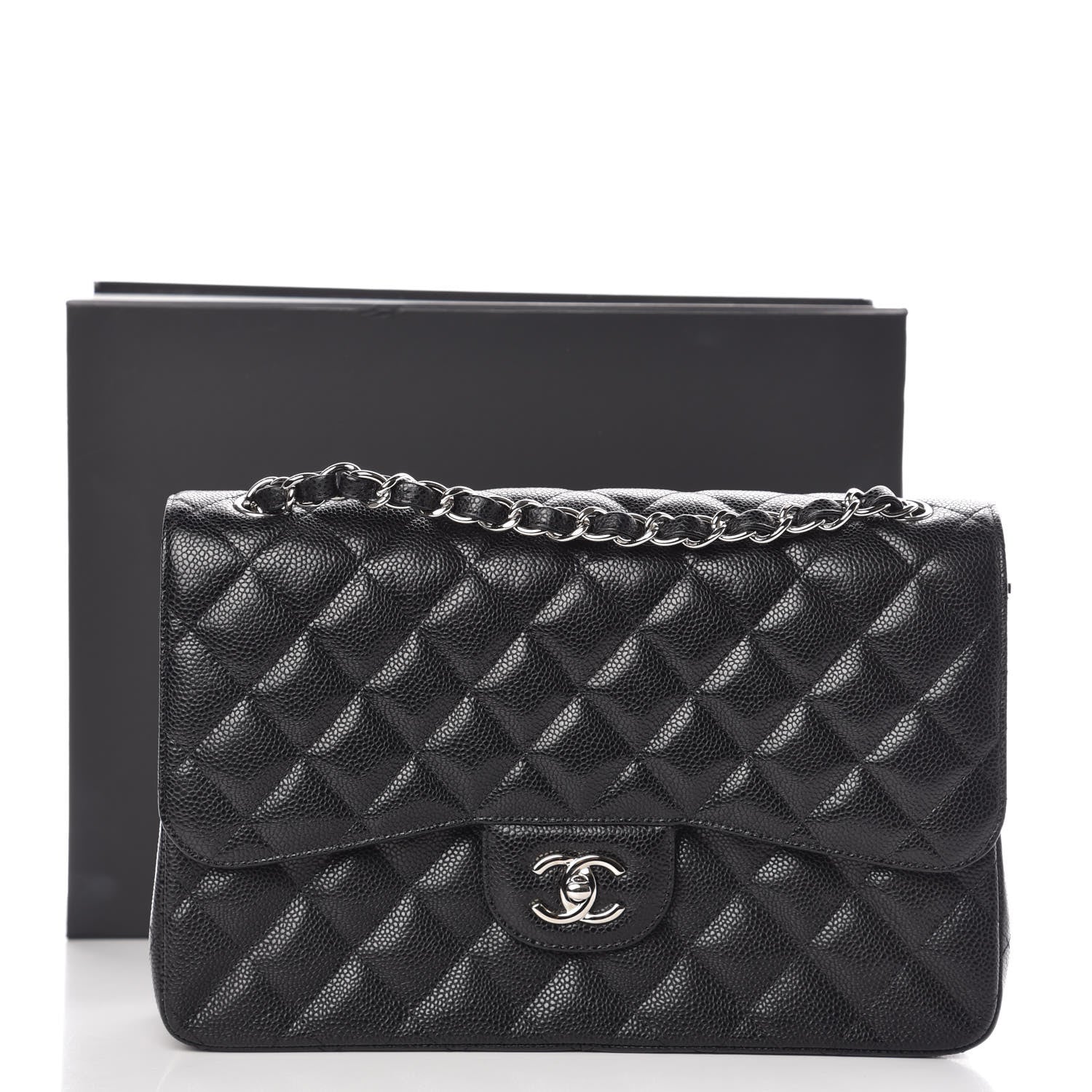 Chanel Caviar Quilted Jumbo Double Flap Black 10 of 10