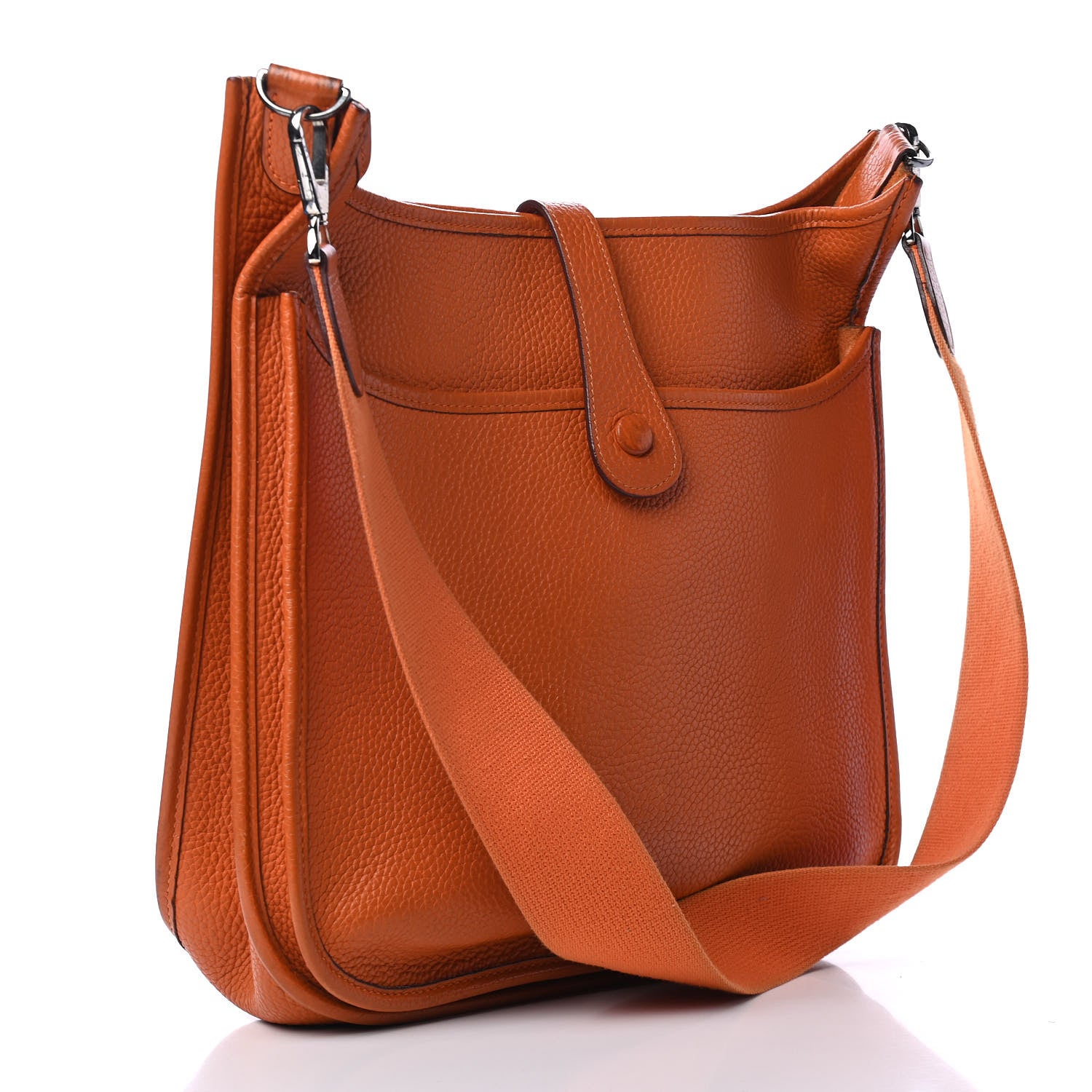 Hermes Taurillon Clemence Evelyne II GM Orange 2 of 4