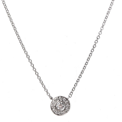Tiffany Platinum Diamond .12ctw Circlet Pendant Necklace 3 of 6